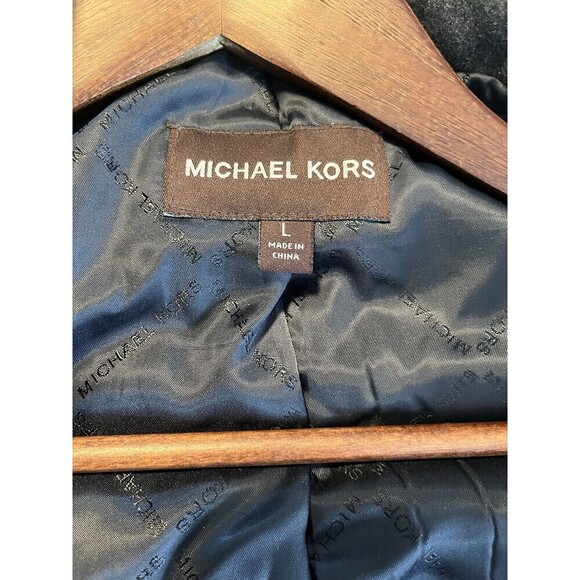 Michael‎ Kors Coat Men’s L Large Gray Wool Blend Jacket Button Up - Picture 8 of 8